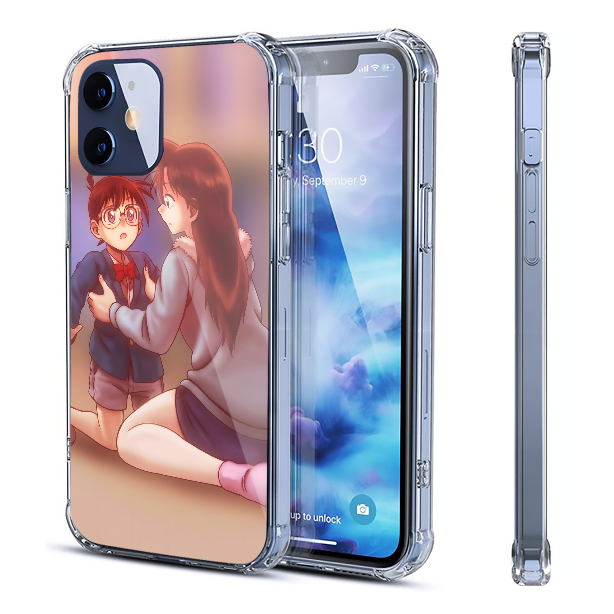 （画像用） 名探偵コナン Detective Conan 【iPhone 12シリーズ対応】透明スマホケース（クリアソフトケース）